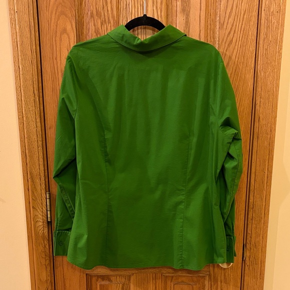 Worthington Vibrant Green Stretch Button-Down Shirt - Picture 8 of 9